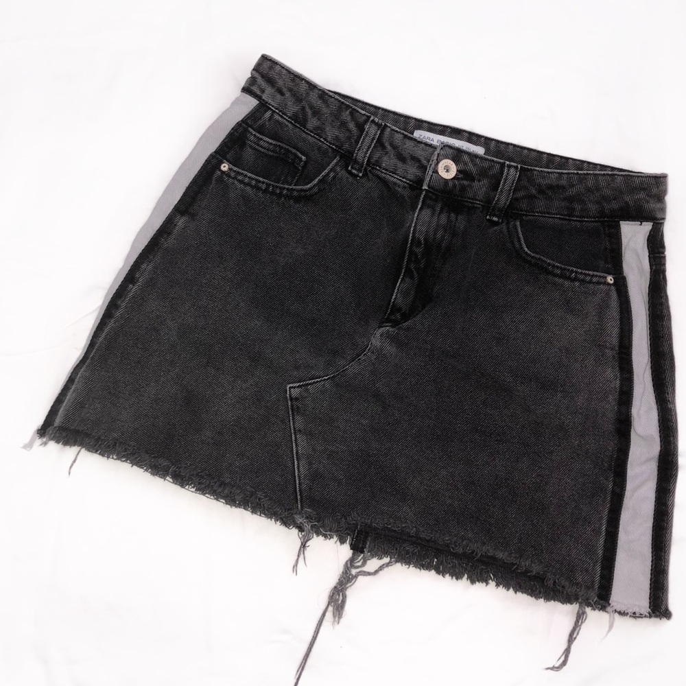 Black jean skirt